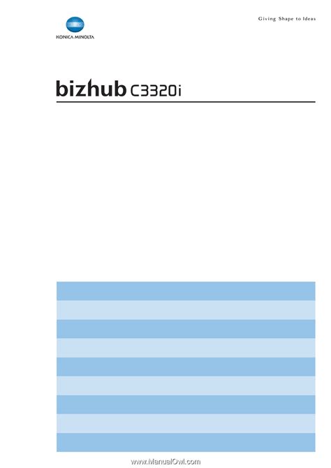 Konica Minolta bizhub C3320i | bizhub C3320i Quick Guide