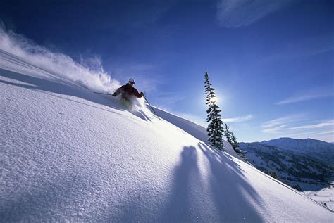 Man Skiing Deep Powder In Utah Photograph by Scott Markewitz | Fine Art ...