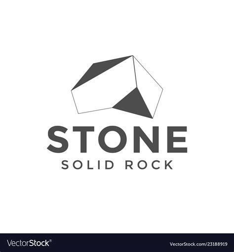 Stone logo design inspiration Royalty Free Vector Image