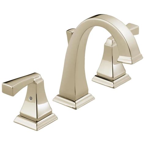 Delta Dryden Polished Nickel 2-Handle Widespread WaterSense Bathroom Sink Faucet with Drain at ...