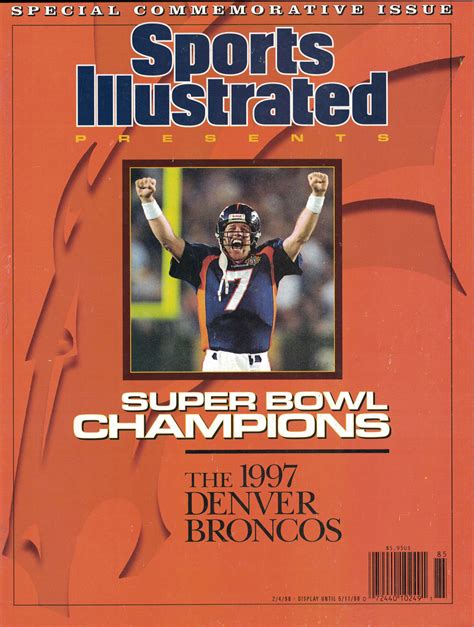 John Elway Denver Broncos 1998 Sports Illustrated Super Bowl Champions ...