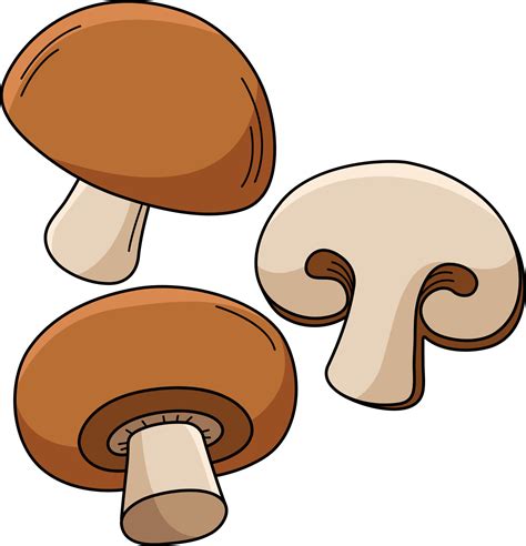 Mushroom Vegetable Cartoon Colored Clipart 21964680 Vector Art at Vecteezy