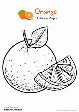 Orange Coloring Pages Fruit Printable Oranges Kids Fruits Colouring  sketch template