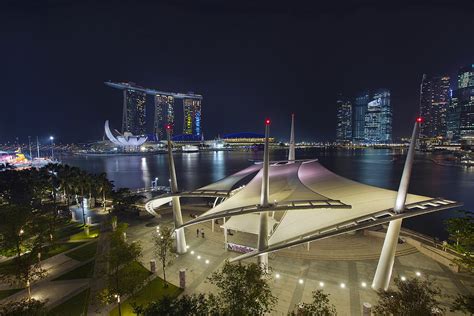 View from the Top of Esplanade - Theatres on the Bay at Night Photograph by David Gn - Fine Art ...