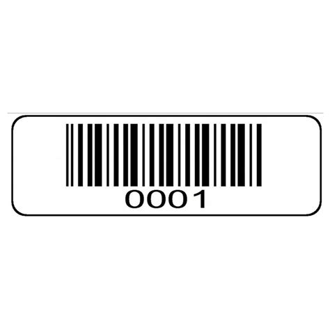 Sequential Serial Number Barcode Labels