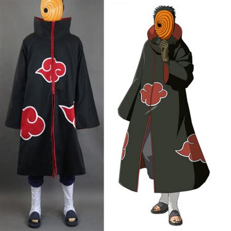 Tobi Obito Uchiha Cosplay Funny Costume Akatsuki Long Sleeve Cloak For Teens Specialty Unisex ...