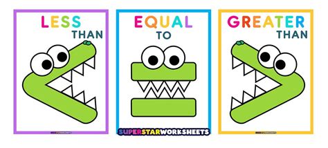 Greater Than Sign & Less Than Sign - Superstar Worksheets - Worksheets ...