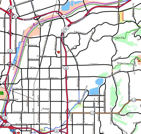 Santa Ana River Trail - California Trail Map