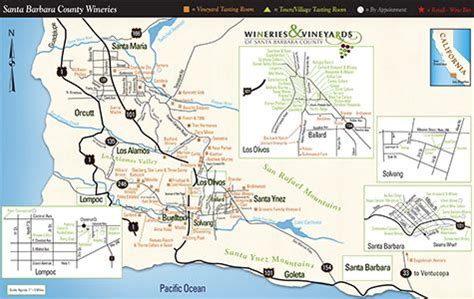 Santa Barbara Wine Tasting Rooms Map - bestroom.one