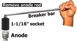 How to replace anode rod and solve rusting and odor problem