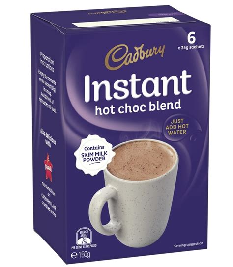 Cadbury Instant Hot Chocolate Sachets 25g (6 Pack) | at Mighty Ape NZ