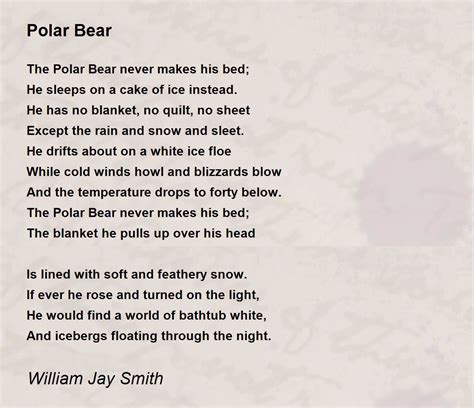 Polar Bear Poems For Kids