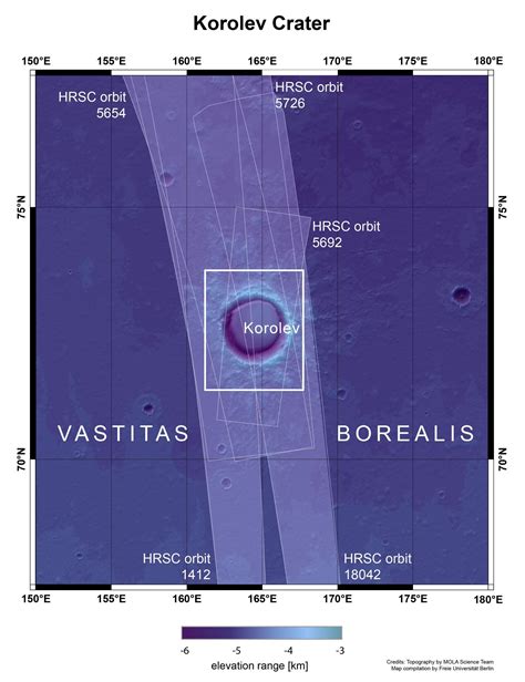 DLR - Overview map of the vicinity of the Korolev Crater