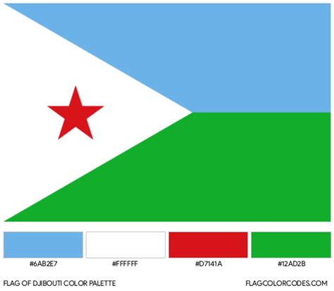 Djibouti flag color codes