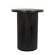 Round Solid Wood End Table Black Pedestal Side Table Living Room Furniture Accent End Table with ...
