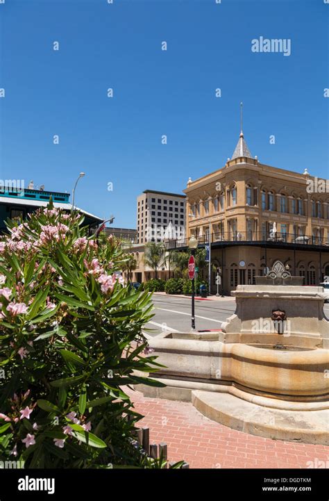 Fountain in Galveston Historic District Texas USA Stock Photo - Alamy