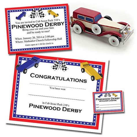 Pinewood Derby License Template