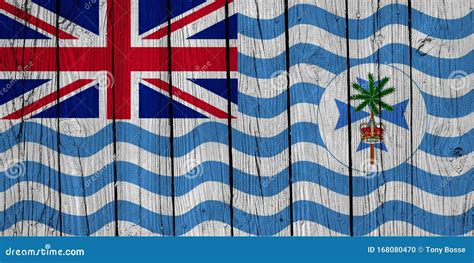 Coral Sea Islands Flag Over Wood Planks Stock Photo - Image of atlas ...