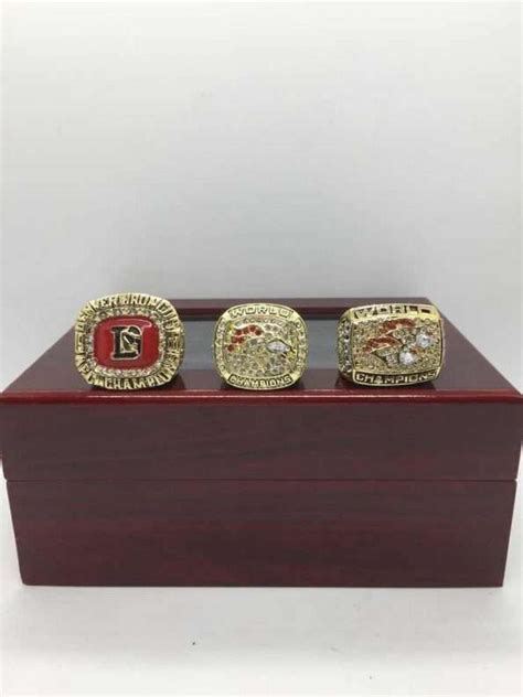 3 John Elway Super Bowl Rings Set - Cheap Super Bowl Rings on Sale