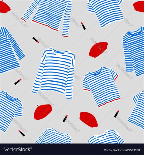 Seamless pattern with and drawn blue striped Vector Image