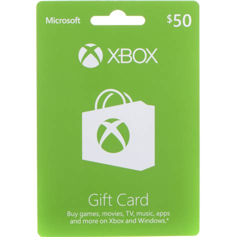 Microsoft Xbox Live $50 Gift Card 33630 B&H Photo Video