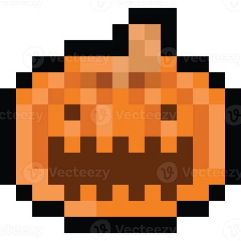 Pixel art cartoon halloween pumpkin icon 28652176 PNG