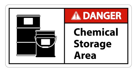 Danger Chemical Storage Symbol Sign Isolate on transparent Background,Vector Illustration ...