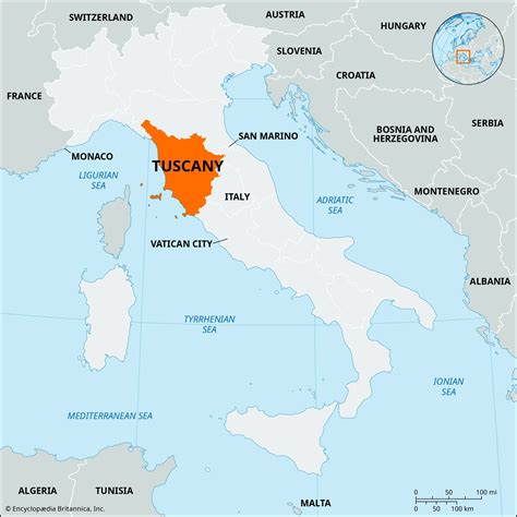 Map Of Italy Tuscany Region - Allyce Maitilde