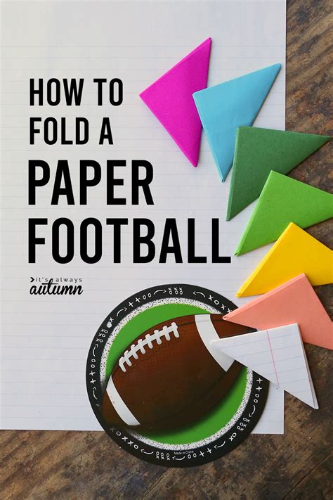 How to make a paper football {flick football} - It's Always Autumn