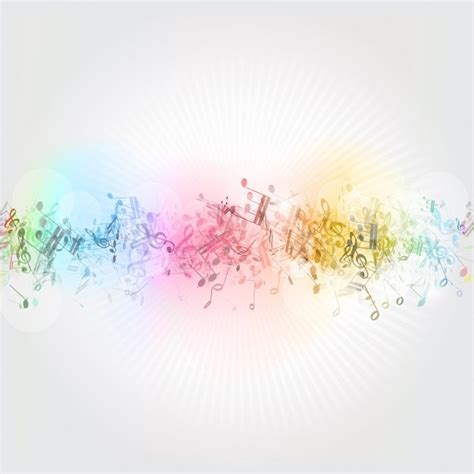 Free Vector | Abstract background with colourful music notes