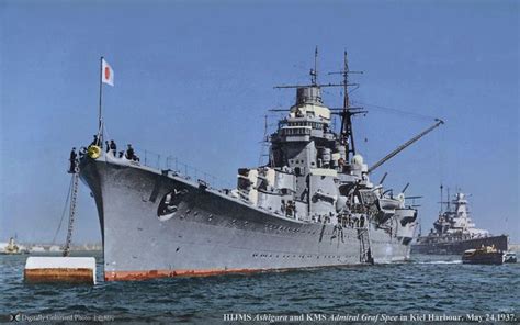 IJN Ashigara, and KM Graf Spee 1937 | by umbry101 Naval History ...