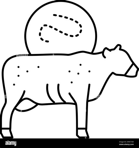 anthrax cow line icon vector illustration Stock Vector Image & Art - Alamy