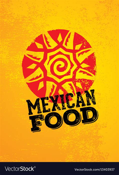 Mexican food logo design template Royalty Free Vector Image