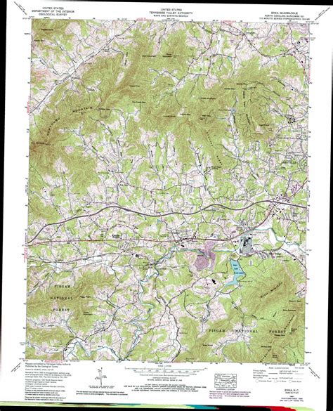 Enka topographic map, NC - USGS Topo Quad 35082e6