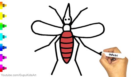 Mosquito drawing for kids | How to Draw a Mosquito easy - YouTube