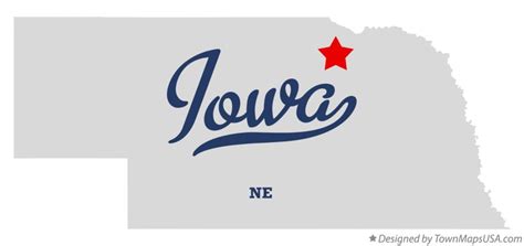 Map of Iowa, NE, Nebraska