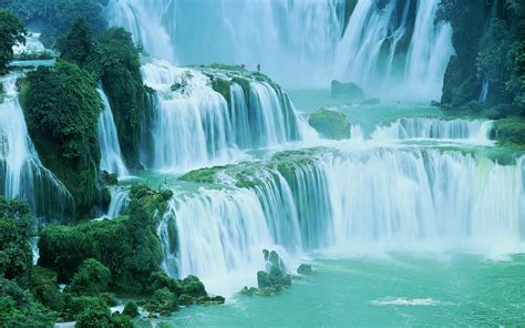 nature, Landscape, Waterfall, Shrubs, Huge, Green, China Wallpapers HD ...