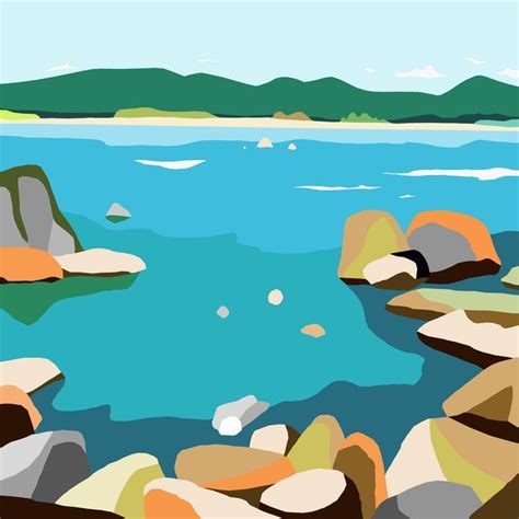 Rocks/ Rocas (pop art, landscape) (2017) Digital Art (Giclée) by Alejos ...