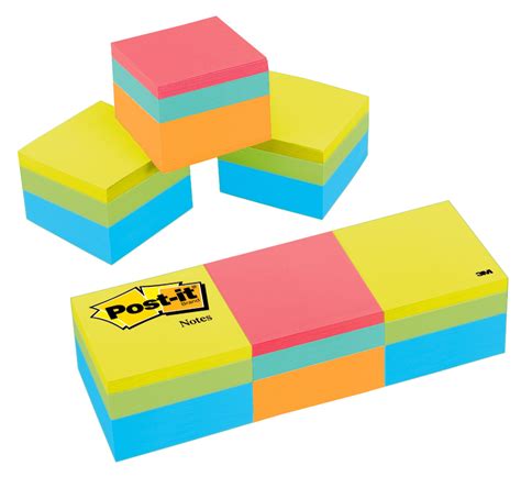 Post-it Sticky Notes Cubes 3 Pack, 2in. x 2in, Assorted Color ...