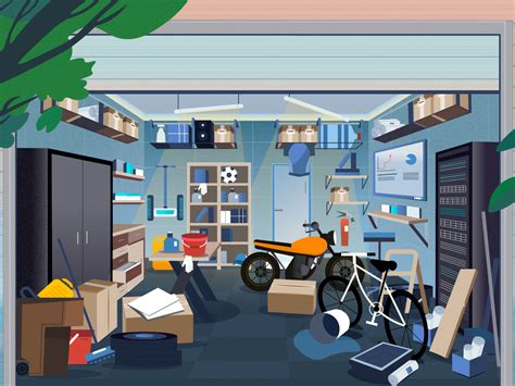 The Garage is in chaos Illustration by Maryna Lyvadska on Dribbble