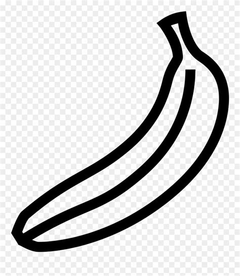 This Is A Drawing Of A Single Banana - Banana Clipart (#1773017) - PinClipart