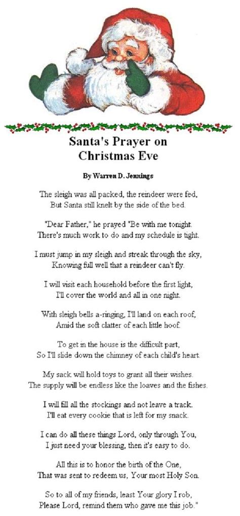 Santas Prayer On Christmas Eve Pictures, Photos, and Images for Facebook, Tumblr, Pinterest, and ...