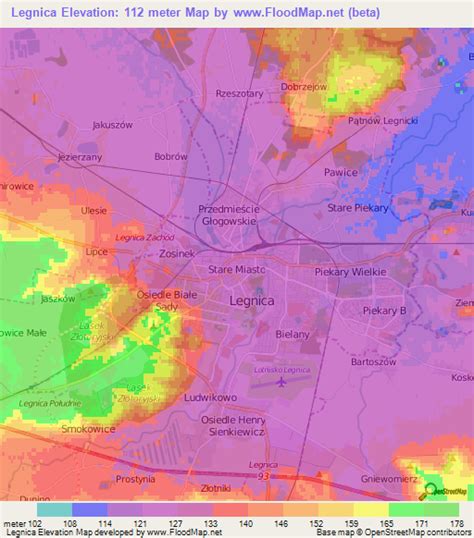 Elevation of Legnica,Poland Elevation Map, Topography, Contour