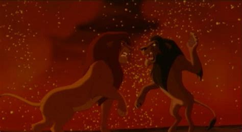 Lion King Scar And Mufasa Fight