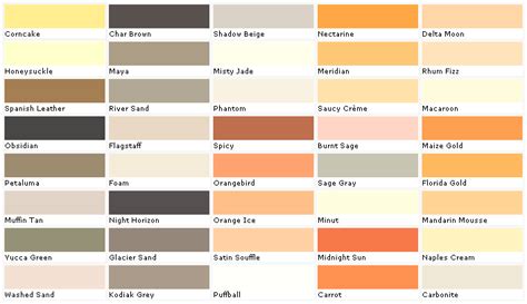 solver paint colours chart