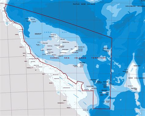 Maps of Coral Sea Islands | Map Library | Maps of the World