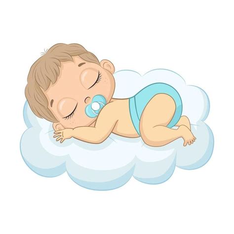 Cute newborn boy. Vector cartoon illustration. | Baby shower stickers, Baby shower clipart, Baby ...