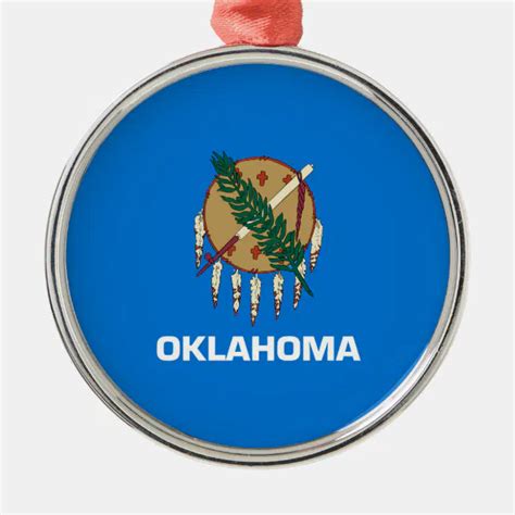 Oklahoma State Flag Design Decor Metal Ornament | Zazzle