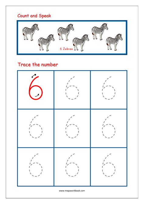 Number 6 Tracing Worksheets For Preschool – AlphabetWorksheetsFree.com