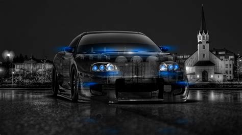 Abstract Black Blue Toyota Supra HD Wallpaper - My Site